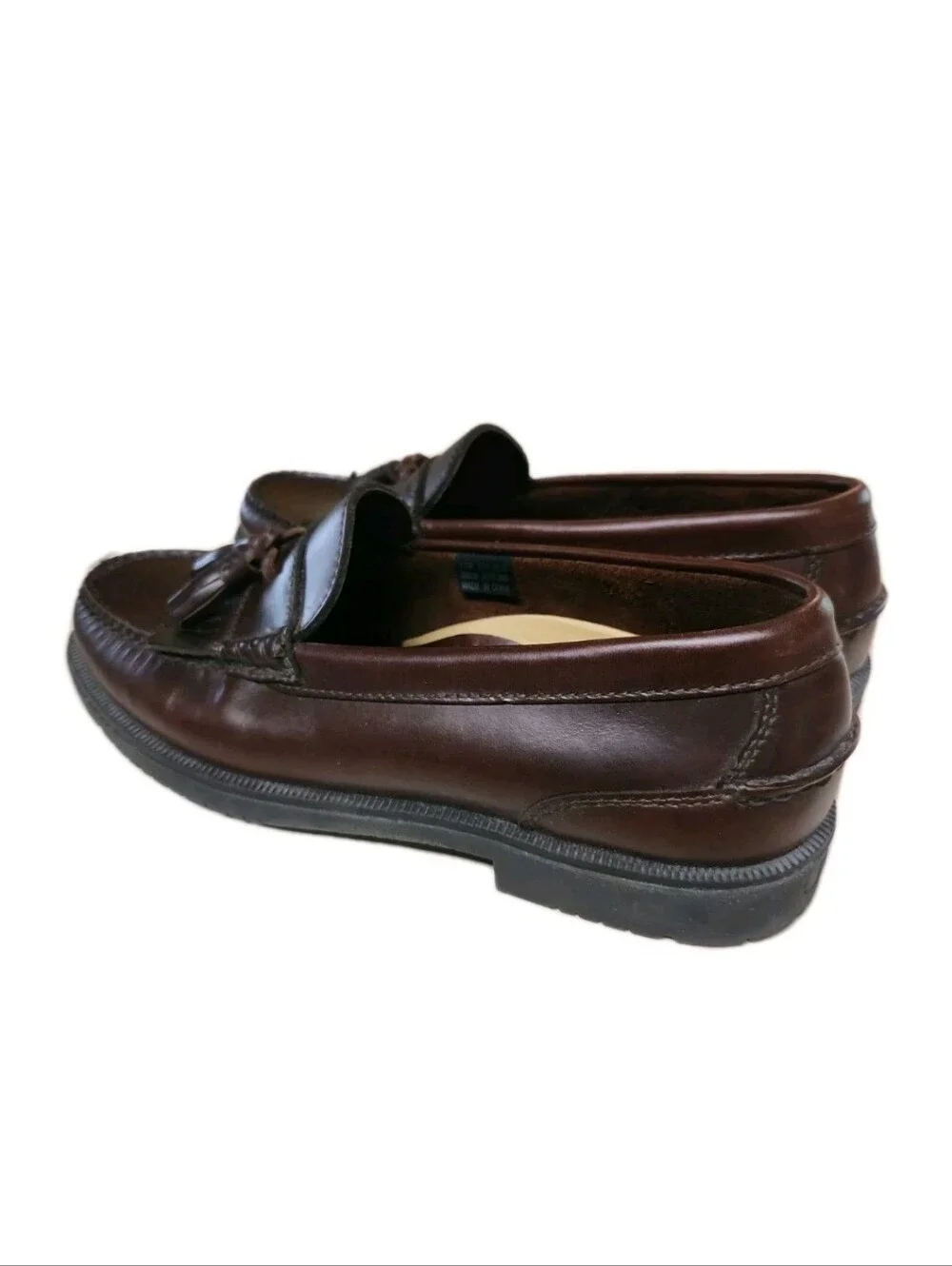 Vintage French Shriner Men\'s Size 11M Brown Leather Kiltie Tassel Loafer 90\'s French Shriner Mens Shoes Size 10M Burgundy Leather Tassel  main image 4